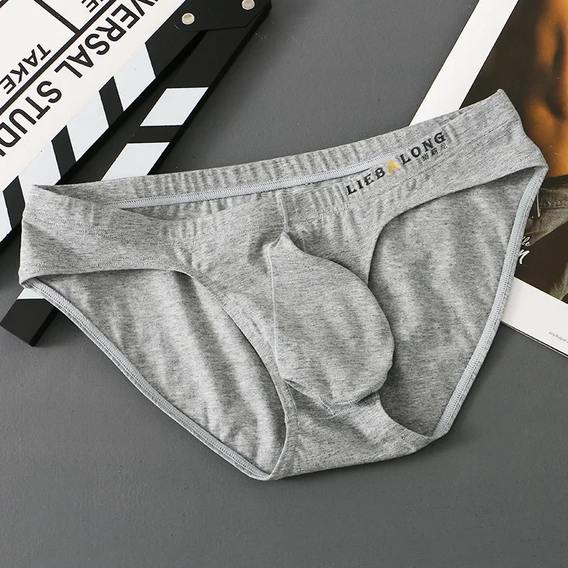 

U Bulge Pouch Underwear Men Soft Cotton Briefs Breathable Underpants Solid Lingerie Male Sport Sweat Absorption Panties Knickers