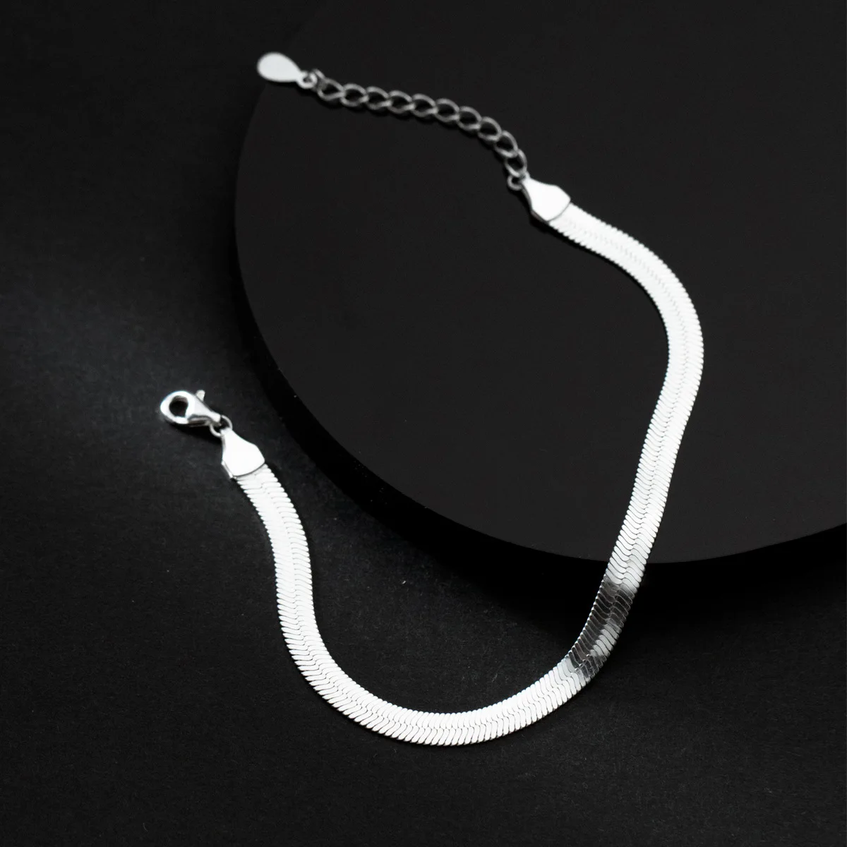 MIQIAO 925 Sterling Silver Women Bracelet Flat Snake Chain Female Christmas Gift Jewelry Bracelets On Hand Temperament