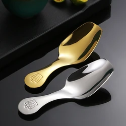 304 Stainless Steel Mini Teaspoon Tea Accessories Short Handle Ice Cream Dessert Scoop Tea Shovel Sugar Salt Spoon Kitchen Tools