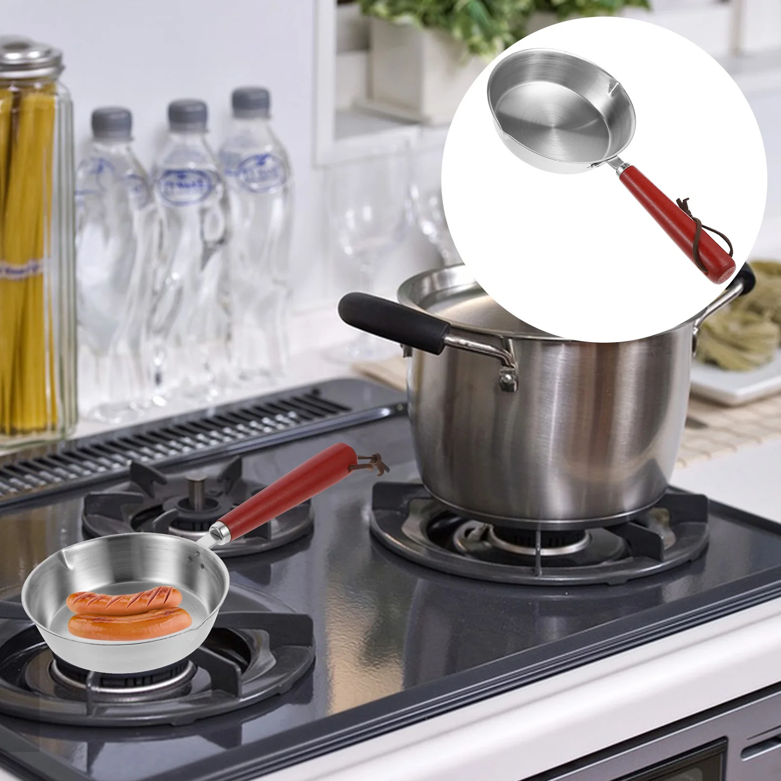 

Mini Egg Nonstick Small Frying Pan For Eggs Portable Breakfast Skillet Lightweight Omelets Pan Multi-Function Metal