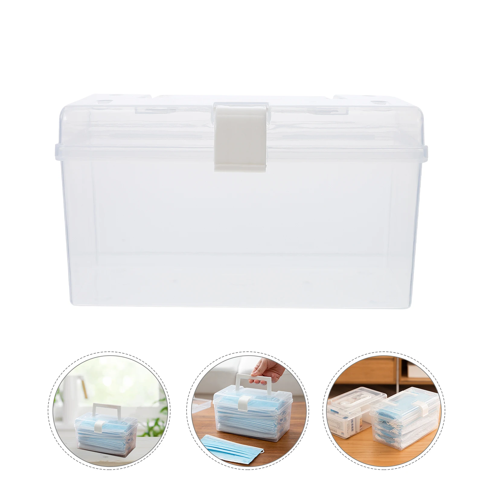 

Portable Storage Carrying Case Box Plastic Face Cover ganizer Dustproof Archive Face Cover Case Mask Containers Folder
