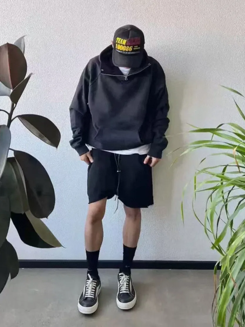 

American Casual Loose orts Hide in Hills Loki Embroidered Frayed Cotton Wide Leg Pants for Teenagers All Seasons Wear