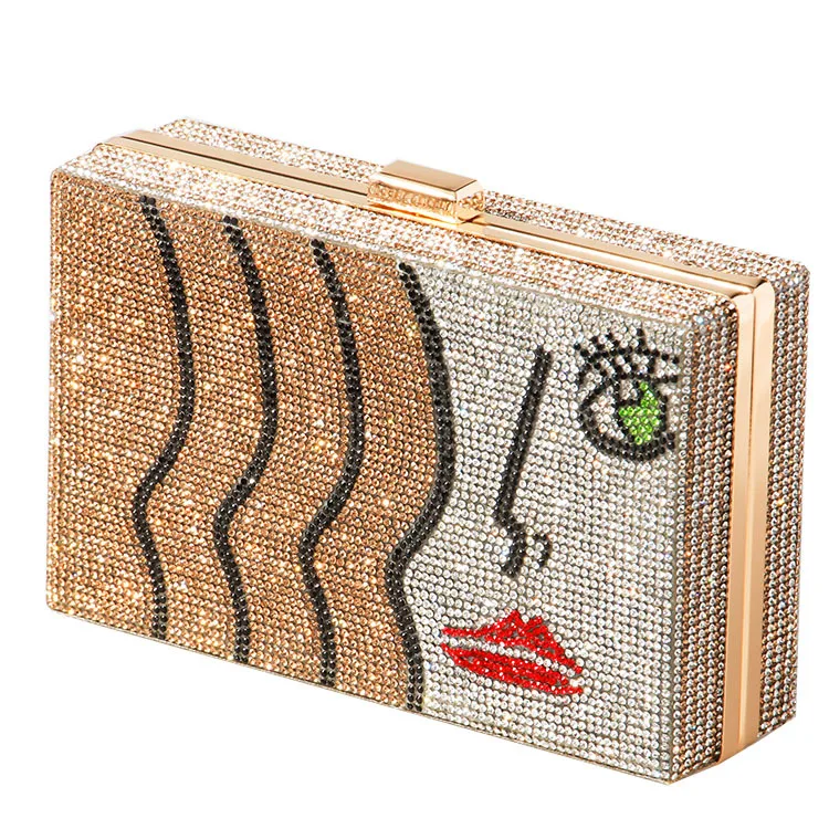 Fashion Women Acrylic Box Bag Clutch Bag With Diamonds Design Evening Bag Mini Purse For Ladies Wedding Party Handbags Clutches