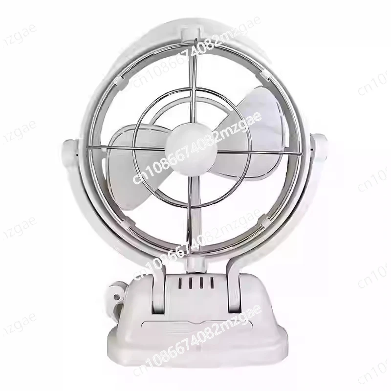8-Inch 360 Degree Flexible RV Fan Silent 12V 24V, Brushless Motor for Camper Caravan Motorhome Air Circulation and Cooling