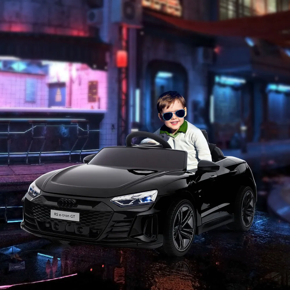 Aosom Kids Ride on Car 12V licenciado Audi RS E-tron GT 3.1 MPH Carro elétrico para crianças Brinquedo de passeio para meninos e meninas com controle remoto
