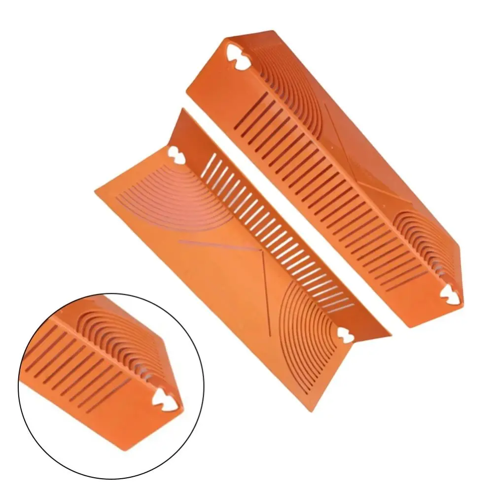 Plastic Square Tube Folding Ruler Metal Marking Smooth Arcs Four-sided Ruler Multifunction Versatility Measuring Tools