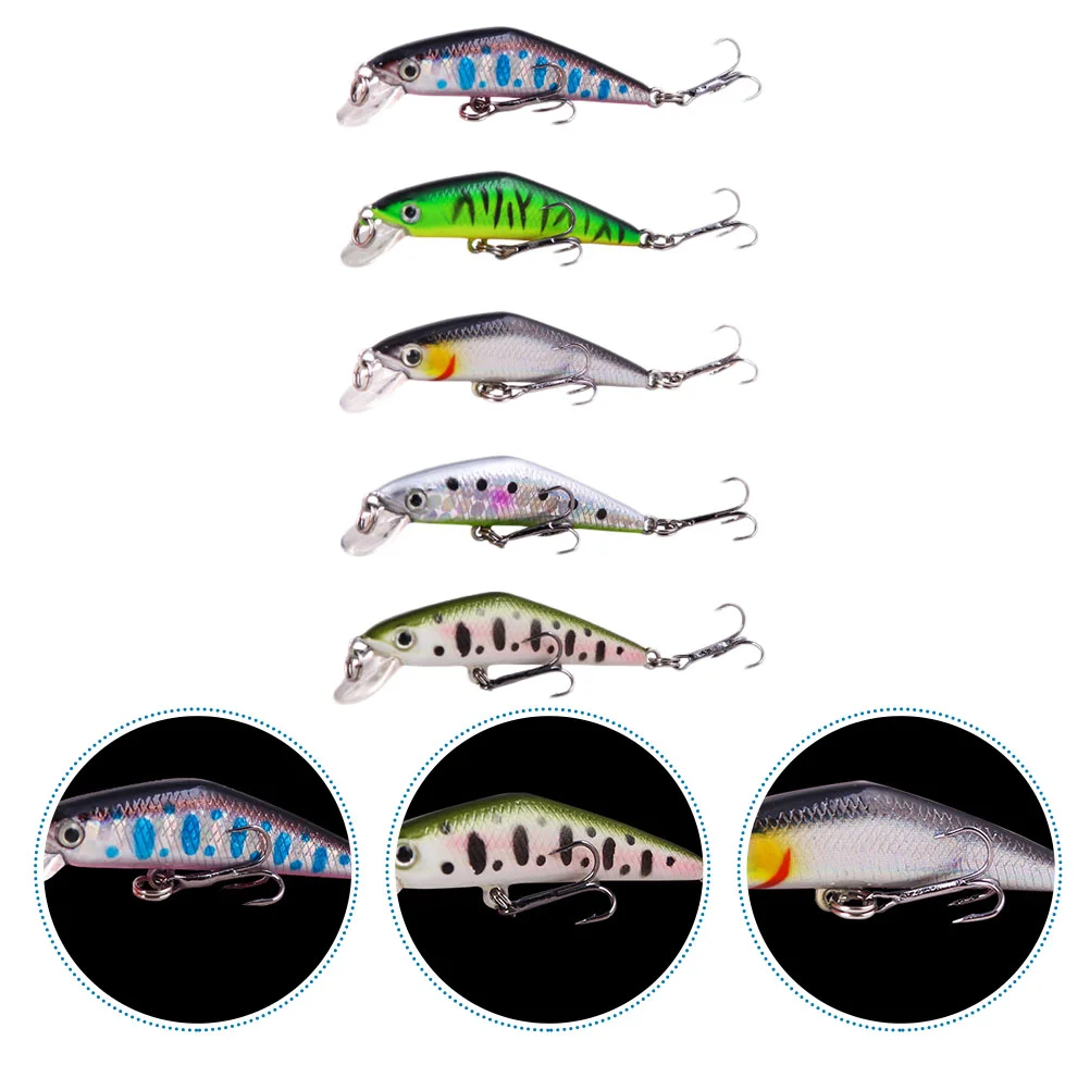 5 Pcs 27g 68cm Freshwater Fishing Cocked Bass Lure Bait Fake Baits Supplies Lures