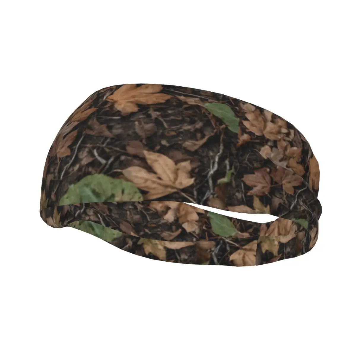 Camouflage Tree Leaves Print Sports Sweatband Decor Elastic Headband for Yoga Running Gym Sport Hair Accessory