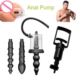 Manual Anal Pump Vacuum Rosebud Pump Sex Toys for Men Women SM Suction Cup Prostate Stimulator Anus Dilator Butt Plug Set