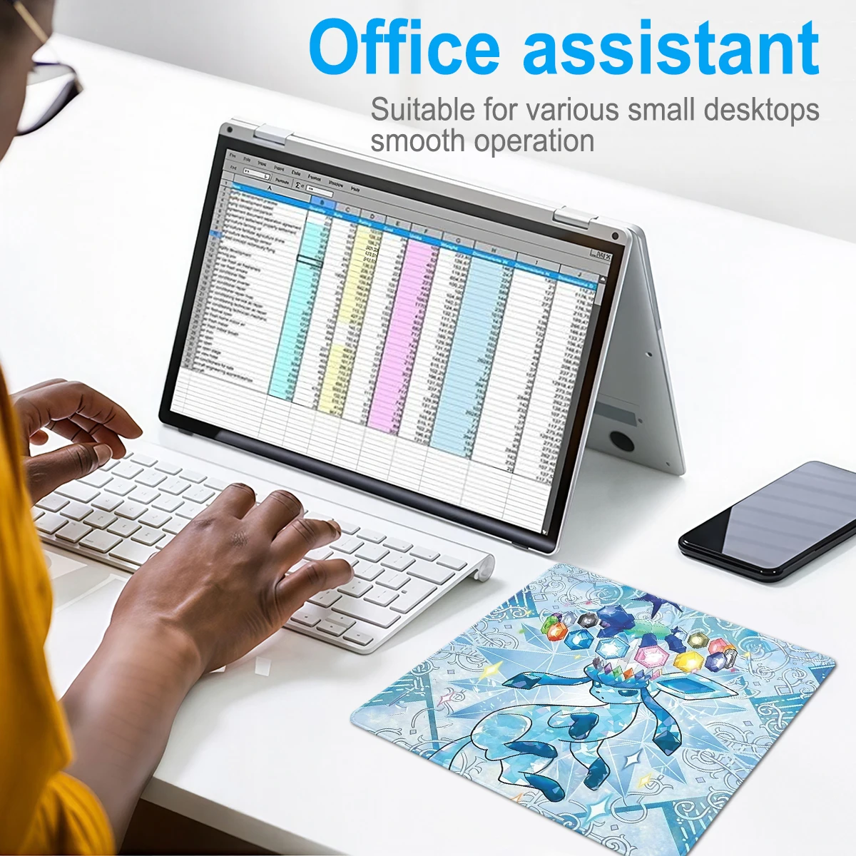 Mousepad Computer New Mouse Pads eevee Keyboard Pad Pokémon Mouse Mat Office PC Rubber Carpet Small Table Mat Gamer Accessories view 6