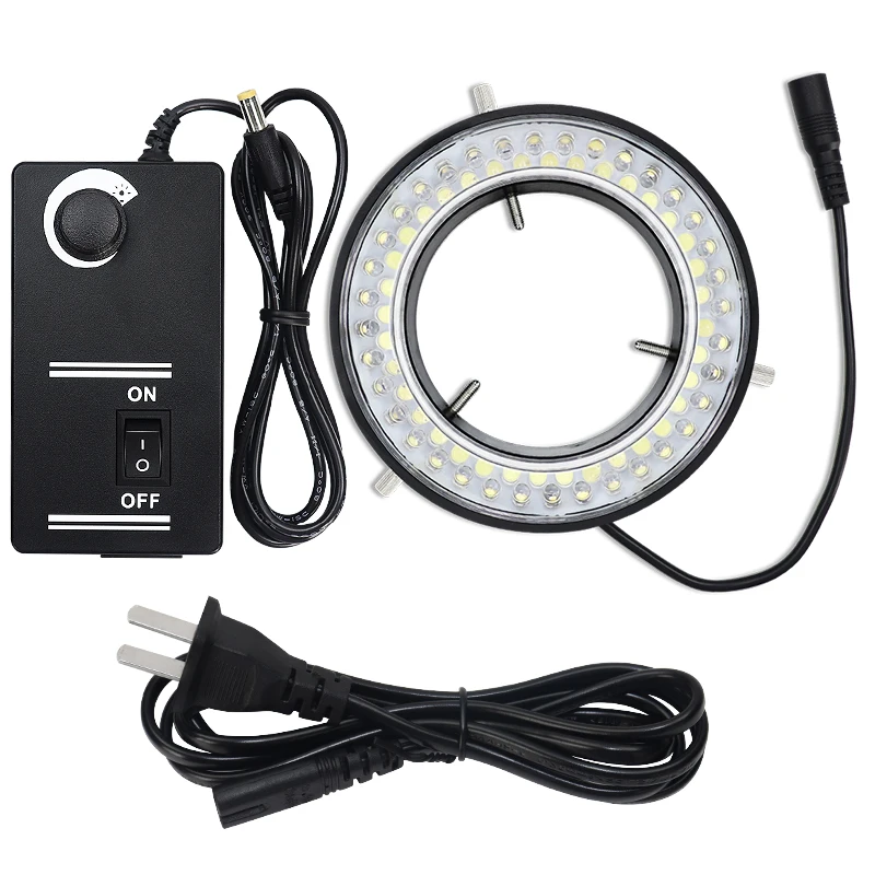 72 PCS LED Beads Stereo Microscope LED Ring Light Source diametro interno 72mm lampada a luce bianca