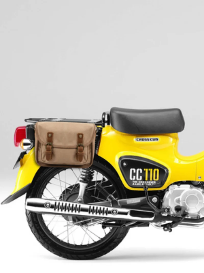 Side bag retro wax dyed canvas motorcycle splash waterproof motorcycle universal crossbody bag