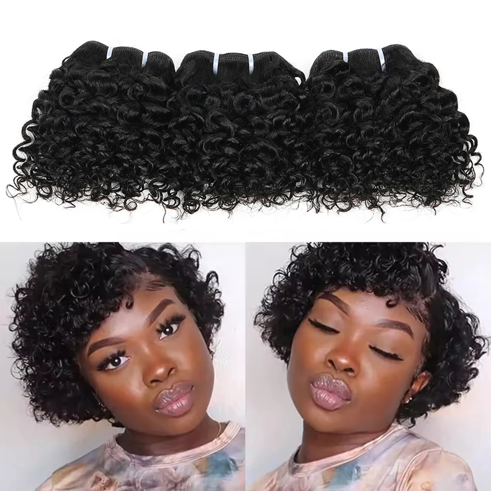 Brazilian Curly Hair Bundles 100% Human Hair Weave 1/3/6 Pieces Tissage Humain Hair Natural Remy Kinky Curly Hair Extensions