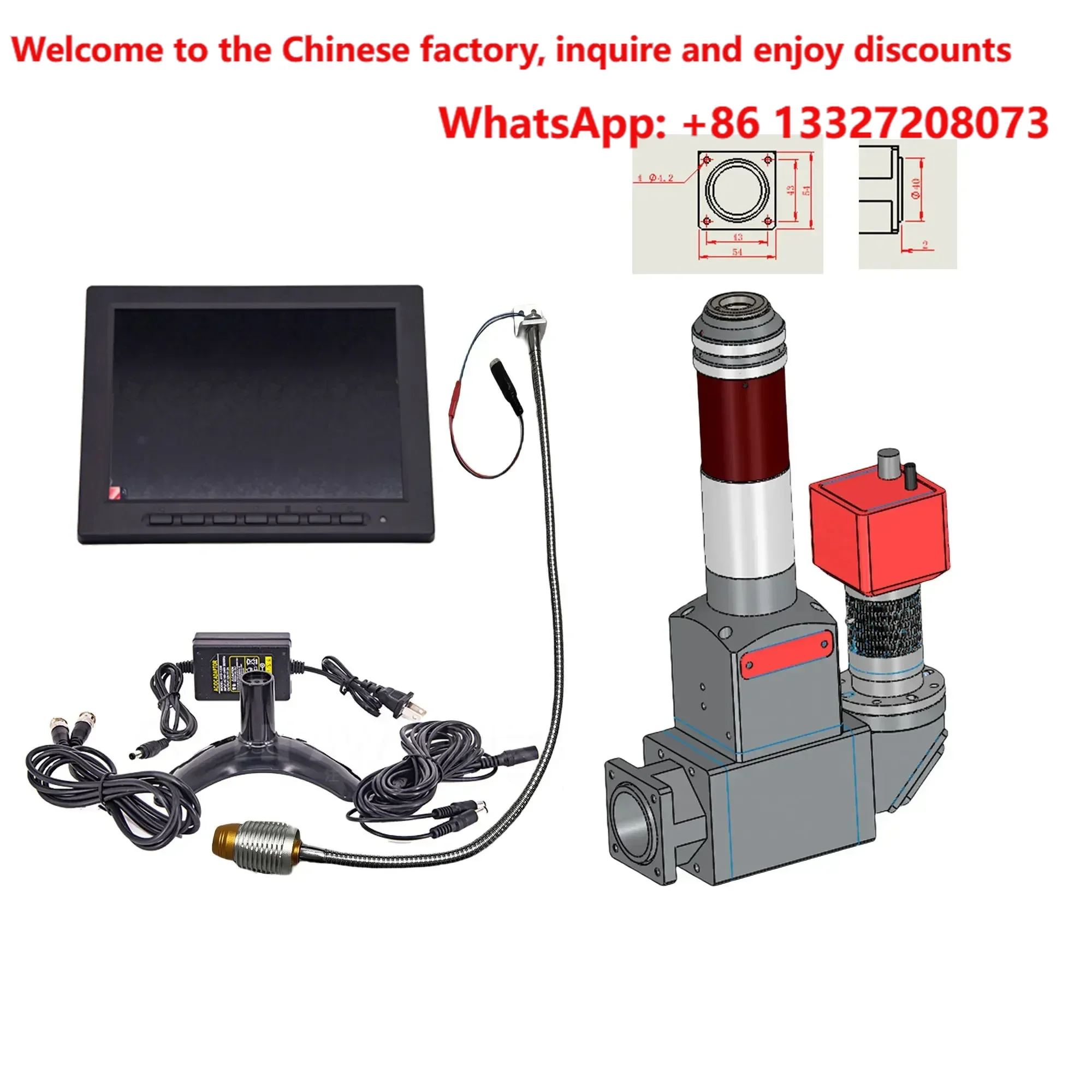 QBH Fiber Collimation Unit with Collimator, Galvanometer Welding Configuration for Fiber Laser Welder