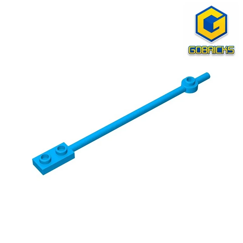 Gobricks GDS-1327  Bar 12L with 1 x 2 Plate End Hollow Studs and 1 x 1 Round P compatible with lego 99784 42445 Educational