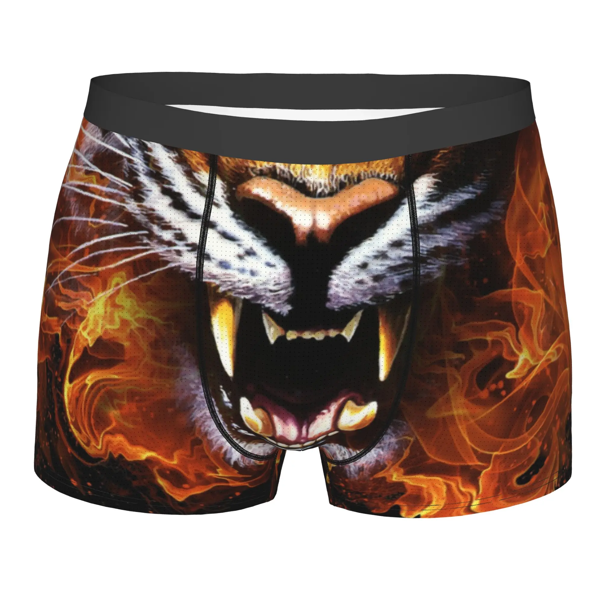 Male Fashion Tiger Muay Thai For Life Underwear Thailand Boxing Fight Boxer Briefs Soft Shorts Panties Underpants
