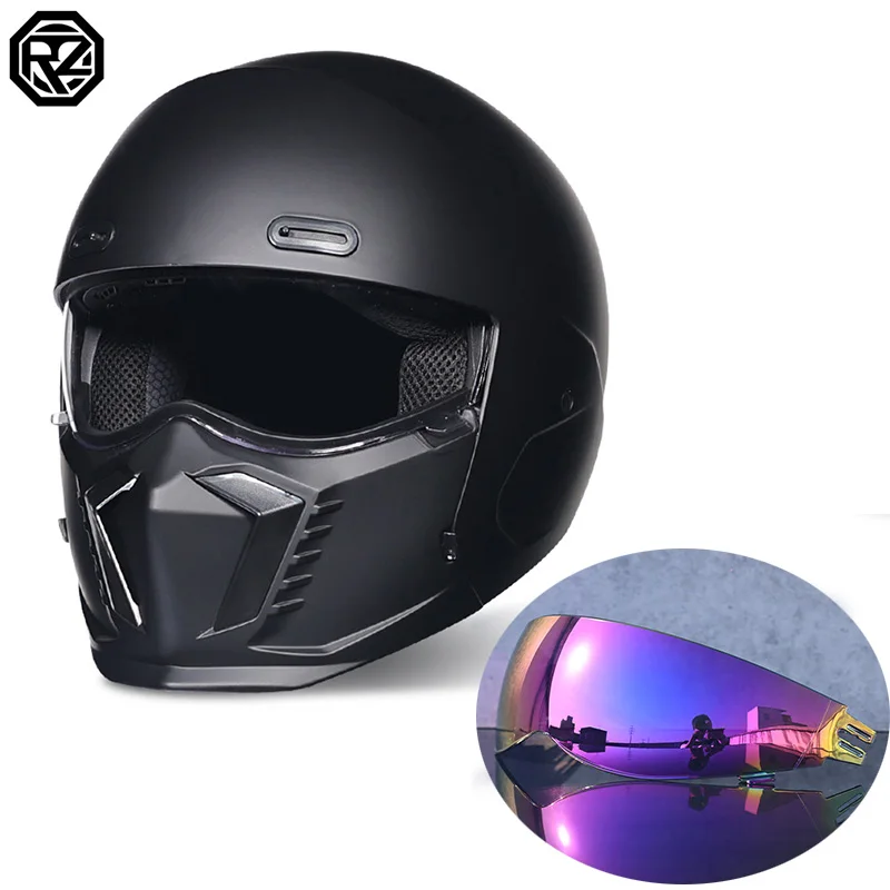 

Full Face HelmetIncrease Code WarriorCombination Scorpion Helmet Retro Style Motorcycle Cruising Locomotive Helmet Light Cascos