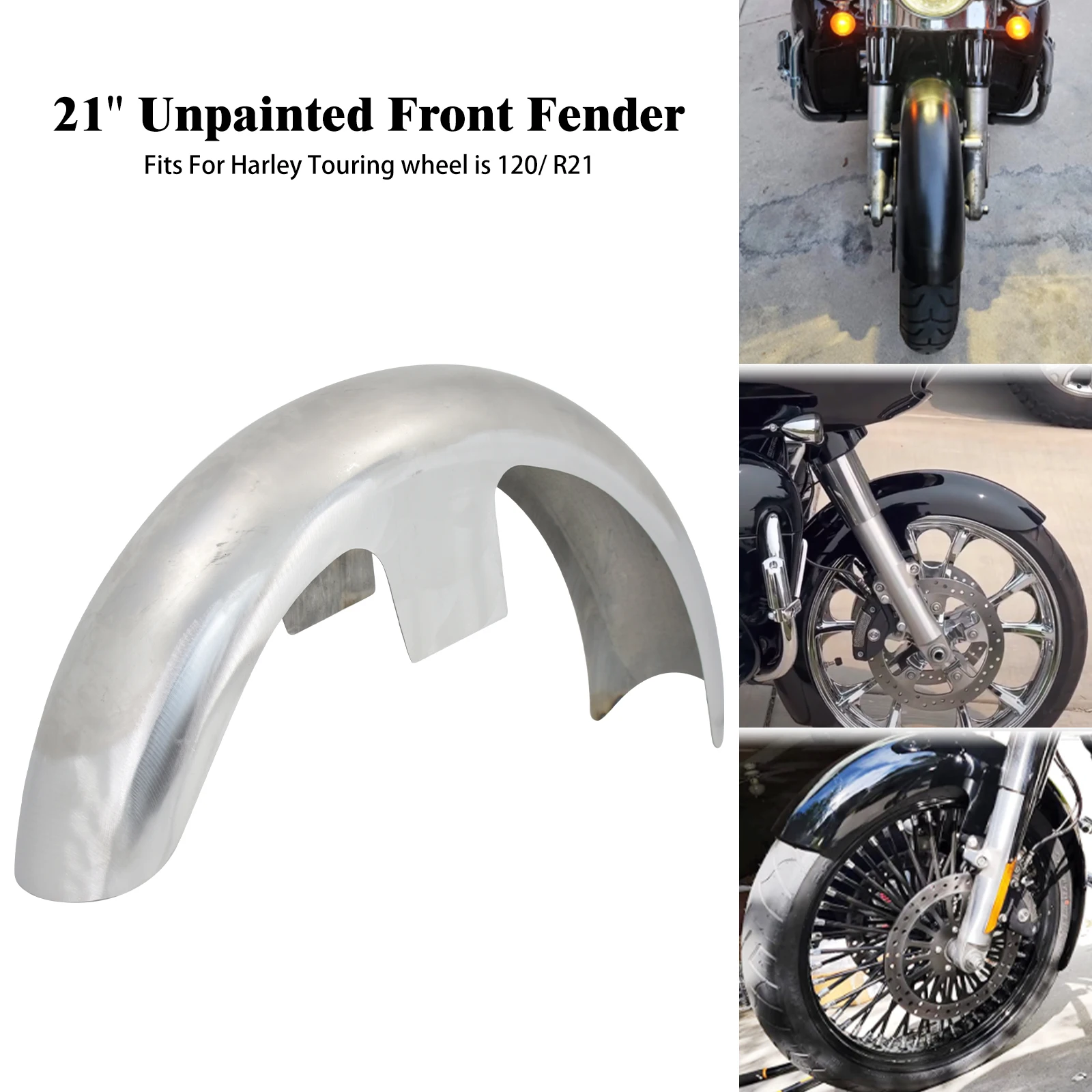 

Motorcycle Front Fender Wheel Wrap 21 Inch Iron Mudguard For Harley Touring Road King Electra Glide Street Road Glide Ultra FLHR