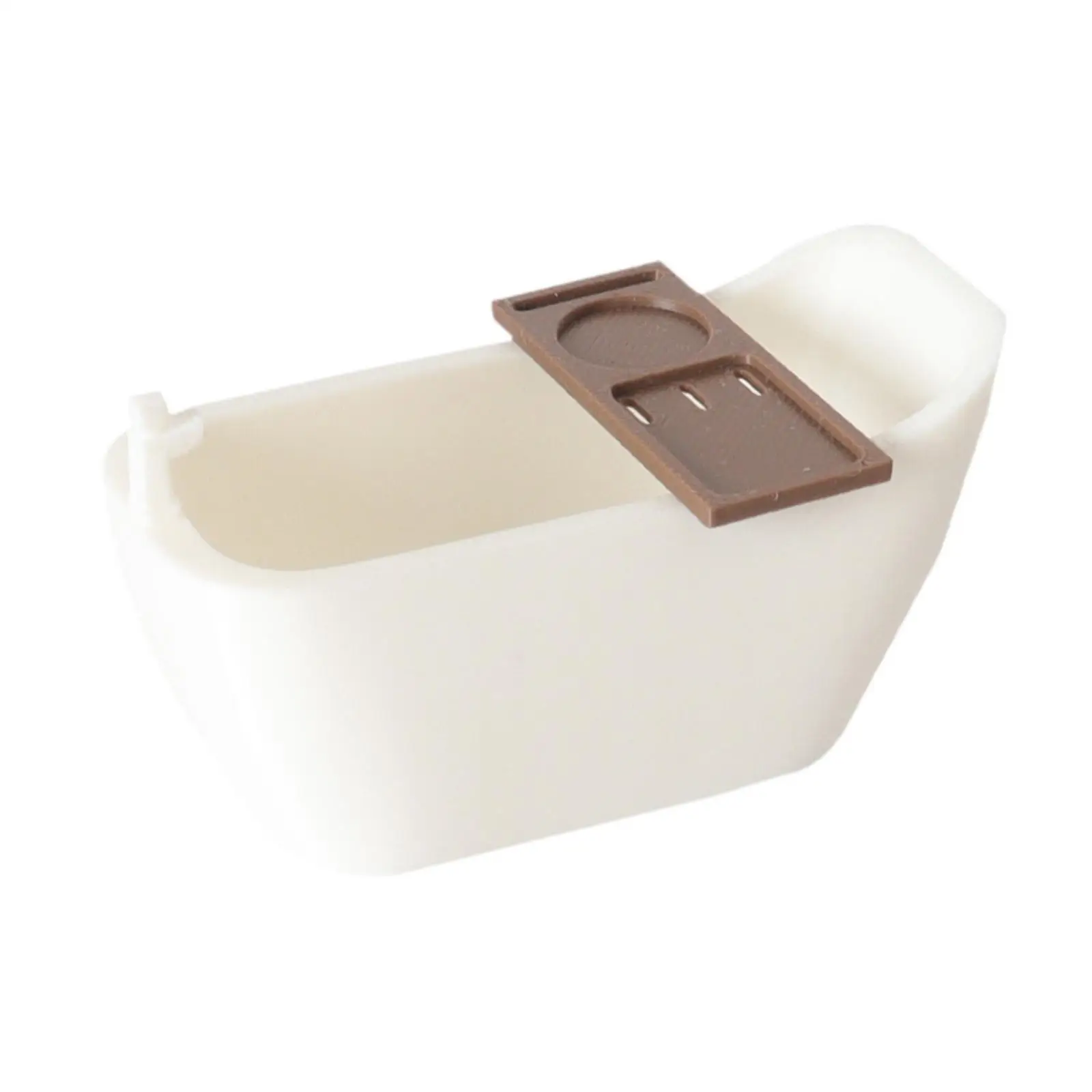 حوض استحمام لبيت الدمى، ديكور نموذج مشهد الحياة، زينة المناظر الطبيعية الصغيرة، حوض مصغر محاكاة مع صينية #4