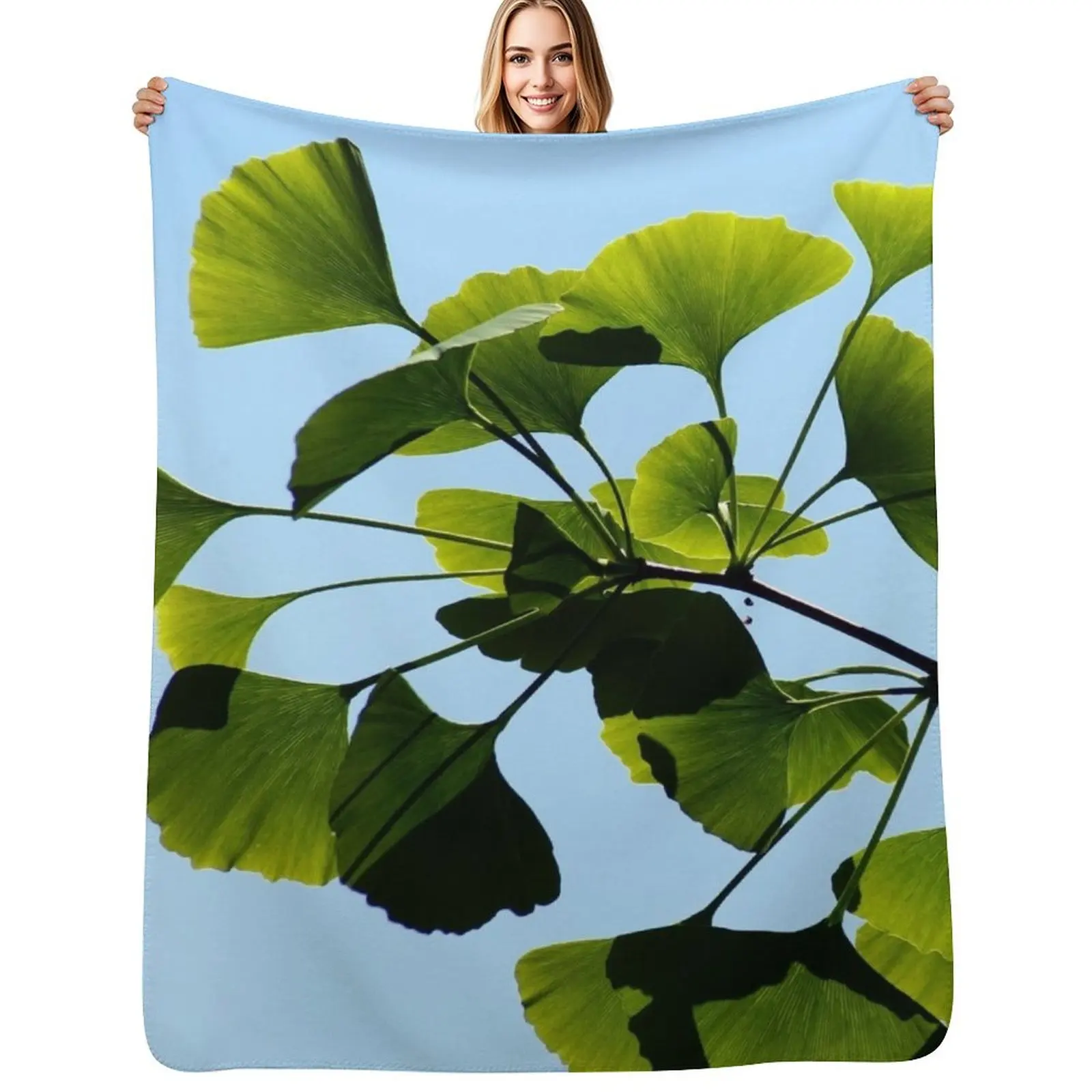 

Gingko Biloba Tree Throw Blanket Single cosplay anime halloween Nap Blankets