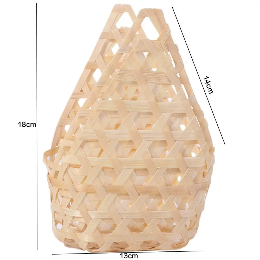 3pcs Multi-functional Bamboo Woven Gift Packaging Basket Retro Creative Storage Box Natural Handmade Fruit Basket Food