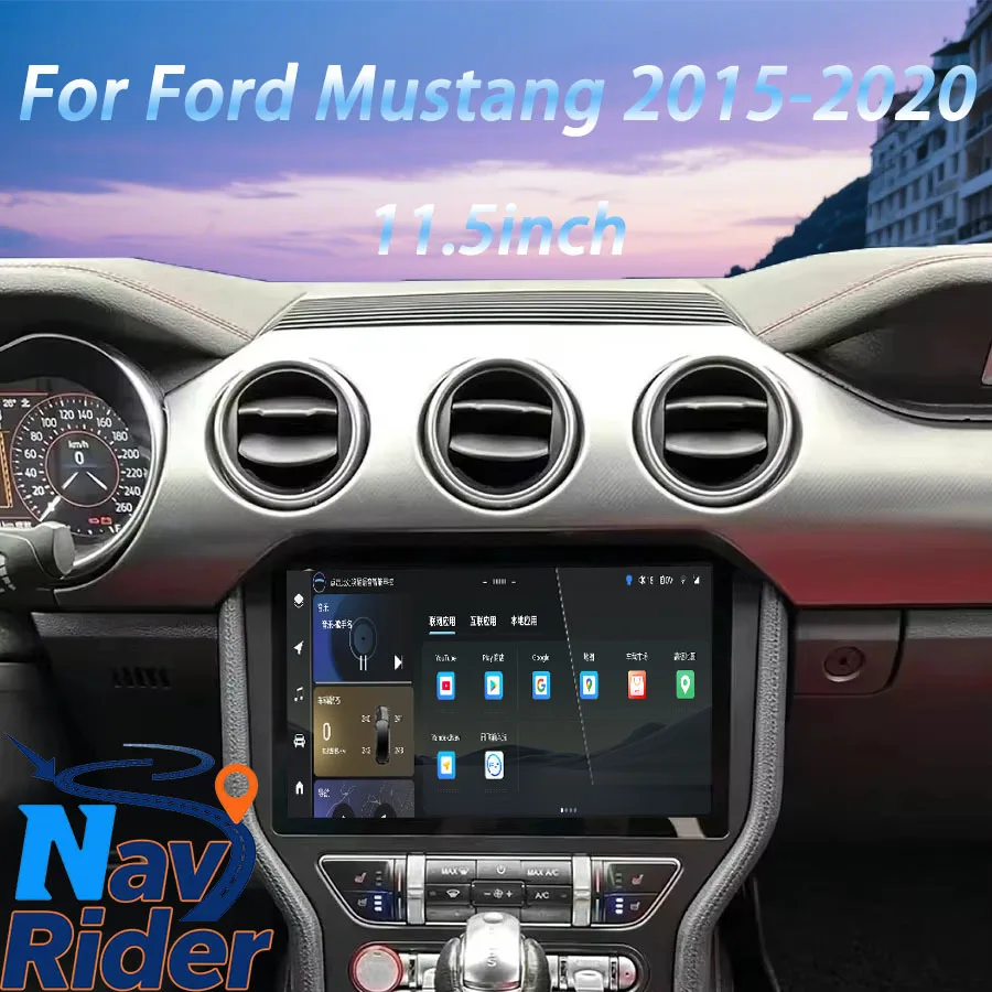 

Автомобильный радиоприемник с экраном 11,5 дюйма для Ford Mustang 2015-2020, мультимедийный видеоплеер Carplay, Android, GPS-навигация, Bluetooth 4G, Wi-Fi