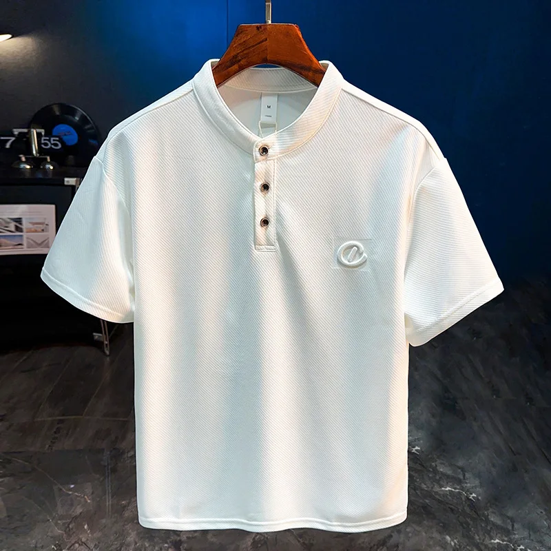 2025 Summer New Short sleeved T-shirt Men's Trendy Brand Loose Round Neck Half Sleeve Comfortable Breathable Top
