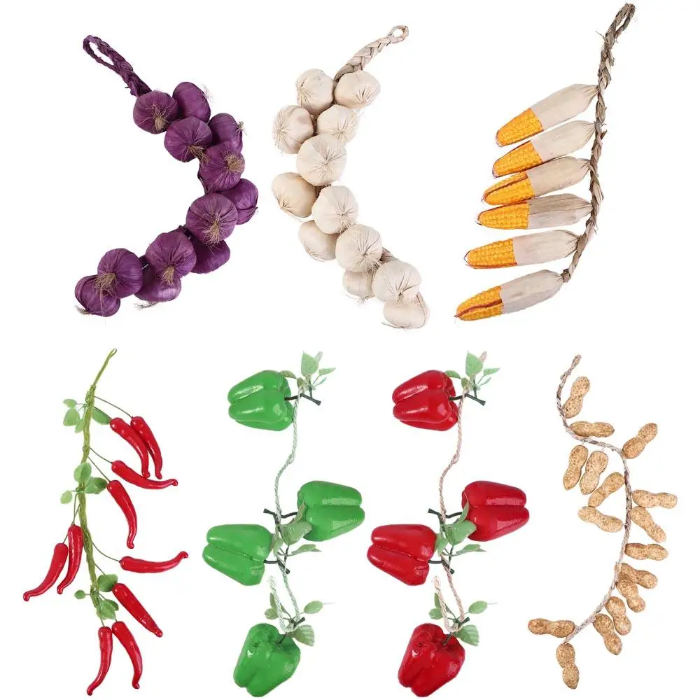 

Restaurant String Pendant Fake Chili Pepper Wall Decor Photography Props Simulation Food Artificial Vegetables Fake Vegetables