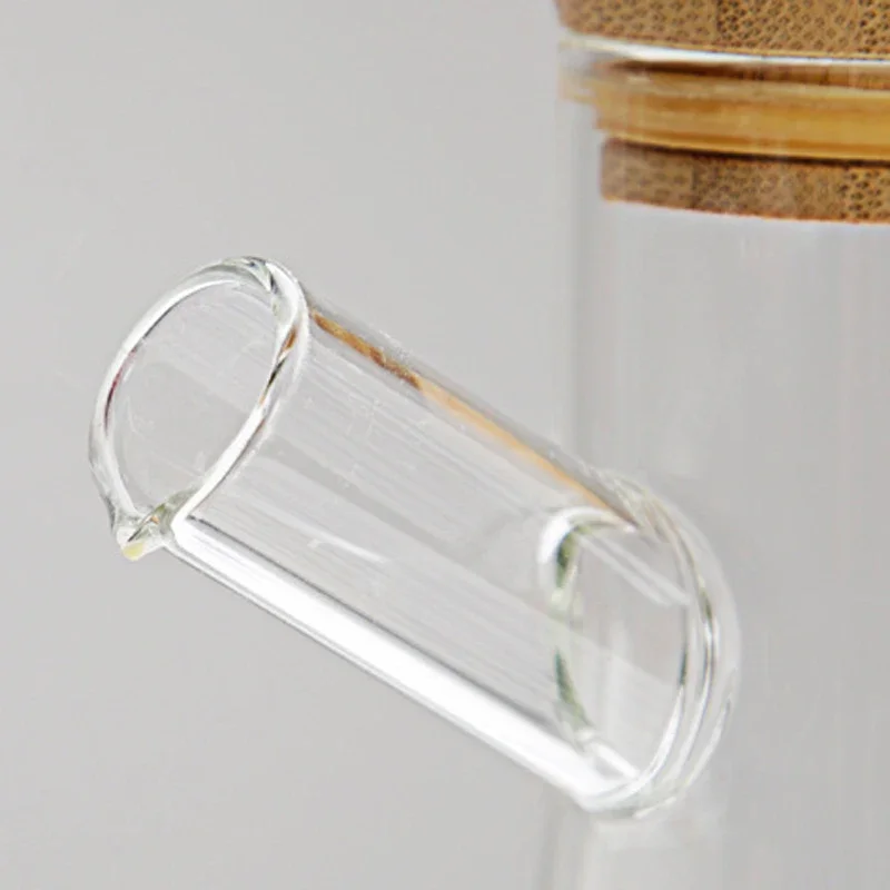 Transparent Glass Oil Bottle with lid Handle Scale Heat-resistant 500/800ml Soy Vinegar Sauce Environmental protection Container