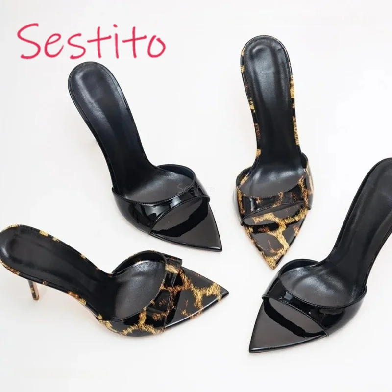 

High Heeled Sandals with Fashionable Pointed Edges Slim Heels Minimalist Style Fashion High Heels Sandalias De Mujer Verano
