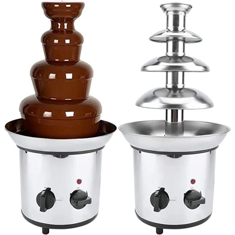 304 stainless steel electric chocolate fountain machine 4 layers household melted chocolate