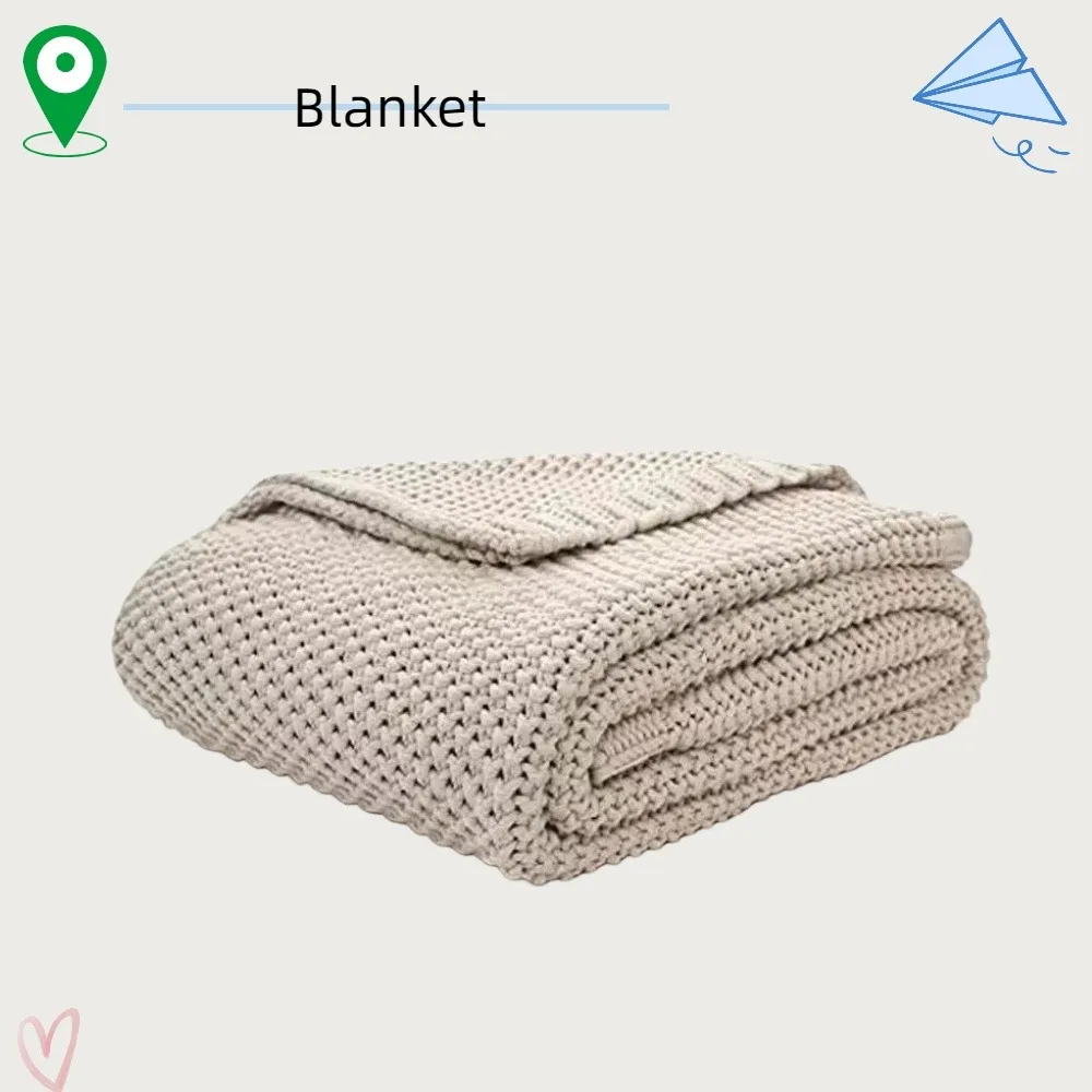 

Nordic Style Tassel Knit Blanket Office Air Conditioning Nap Blanket Sofa Throw