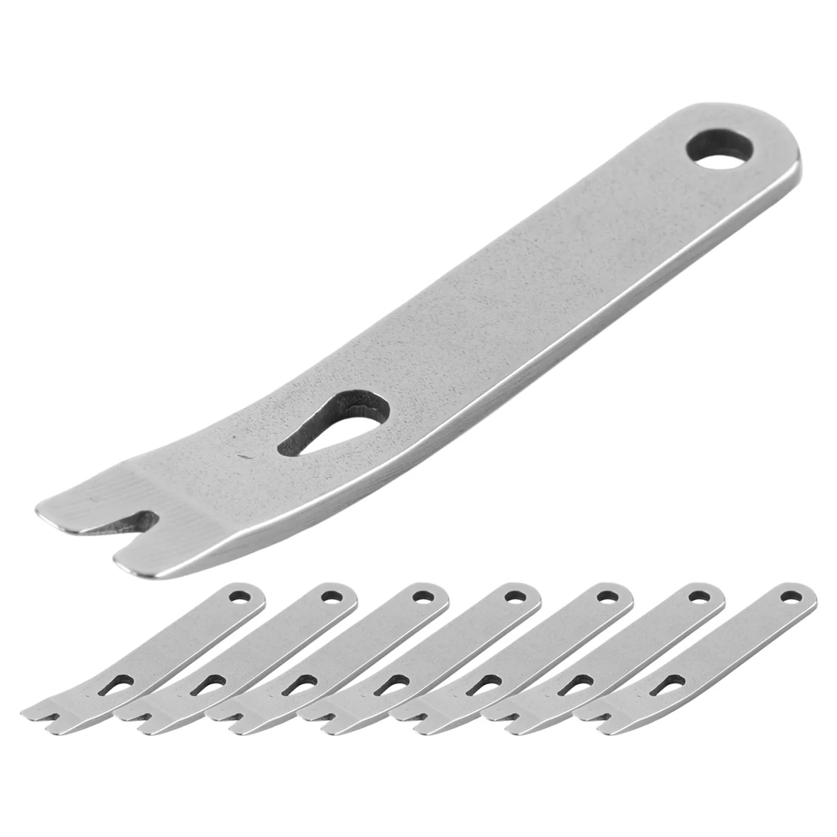 A9oP- 8 Pieces Mini Pry Bar Stainless Steel Flat Bar Multifunction Small Pry Bar EDC Mini Crowbar Survival Opener Tool Set