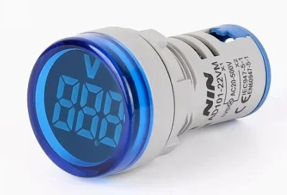 Signal light AC digital display voltmeter indicator light voltage indicator light AC50V-500V universal