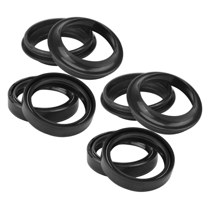 4X Motorcycle Front Fork Dust Seal And Oil Seal For Yamaha YZF-R1 2002-2008 YZF-R6 1999-2010 Damper Shock Absorber