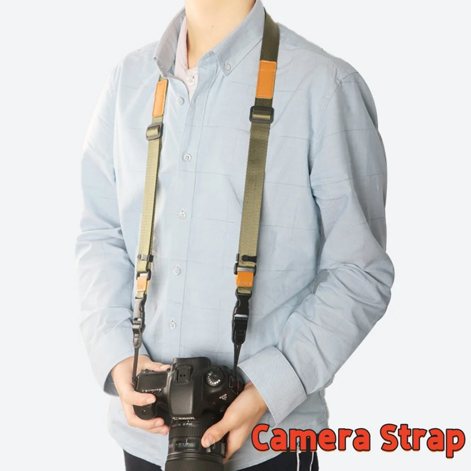 Camera Shoulder Strap Adjustable Sling for Canon R5 II R50 R100 Nikon Z30 Z8 Sony A6400L A6700 Fuji X-T5 XT50 DSLR Accessories