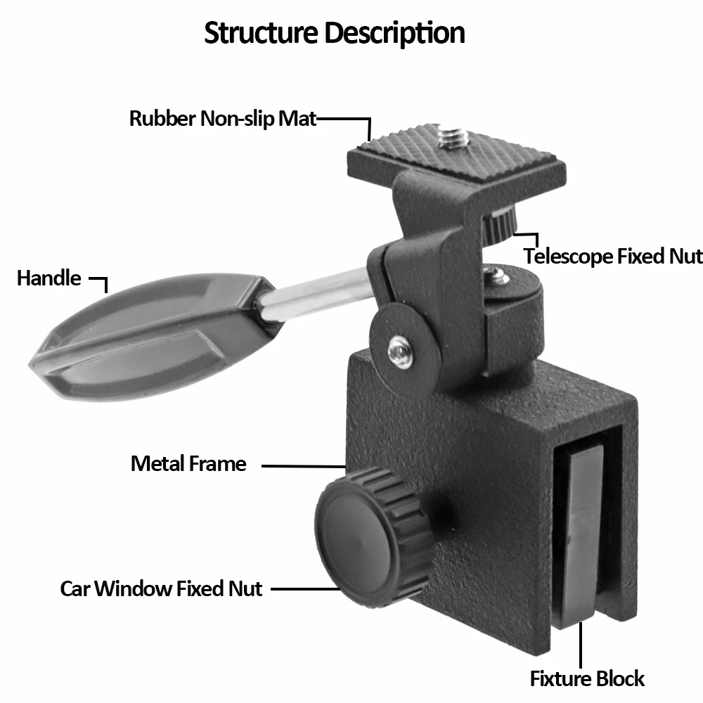 Camera Telescopes Car Window Mount Clip Adapter For Spotting Scope Monocular Telescope Bracket Clamp Night Vision Thermal Imager