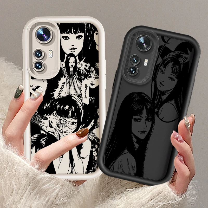 T-Tomie K-Kawakami Cool Animie For Xiaomi 12T 11 Lite Poco F5 F4 F3 F2 M3 Pro X5 X4 X3 GT 4G 5G Eye Ladder Cover Capa Fundas