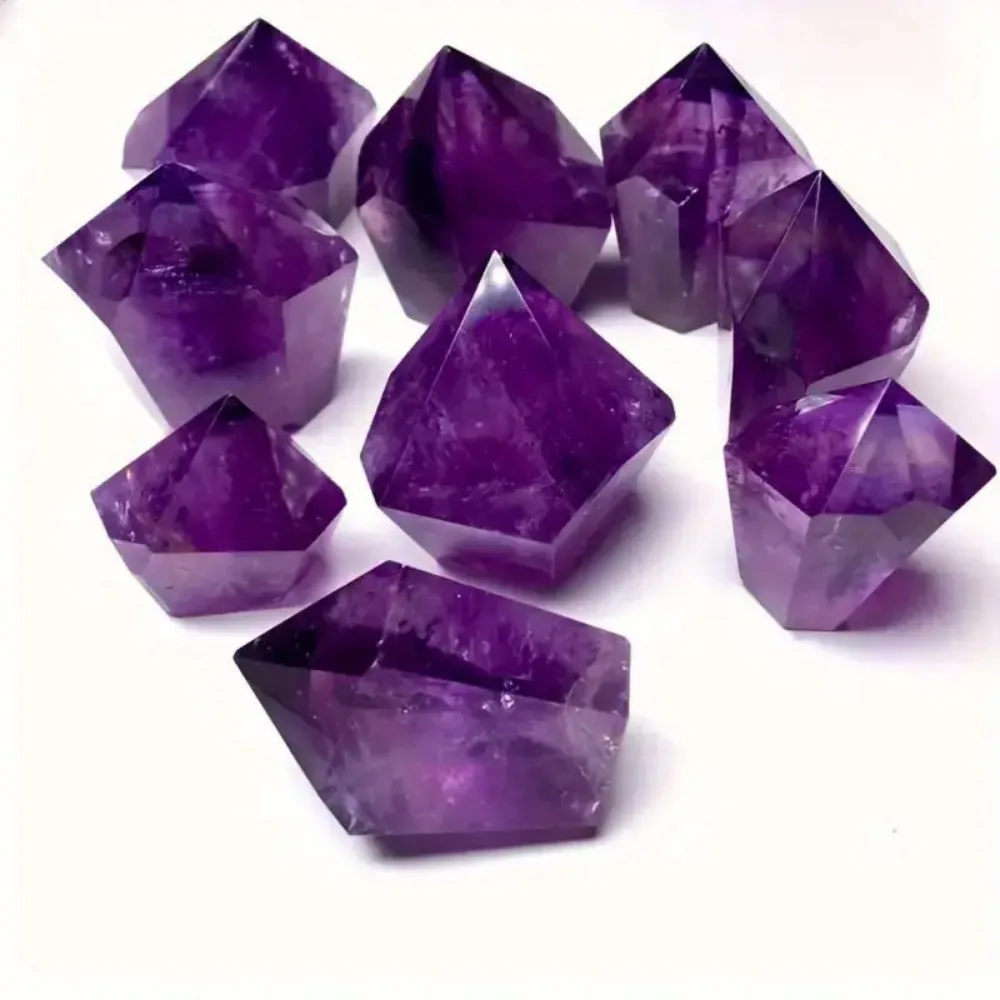 

Amethyst Reiki Healing Crystal Wand Pointed Hexagonal Faceted Prism Tower Meditation Home Decor Gifts