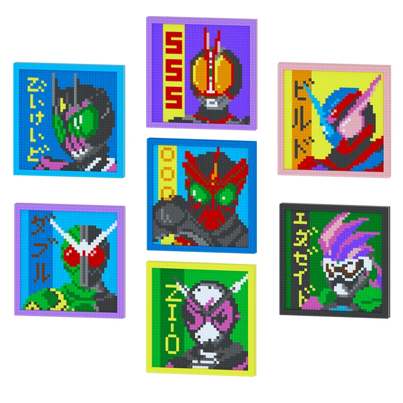 

3d stereo building blocks draw knights assemble model toys set hand do emperor riding spirit riding DIY puzzle puzzle
