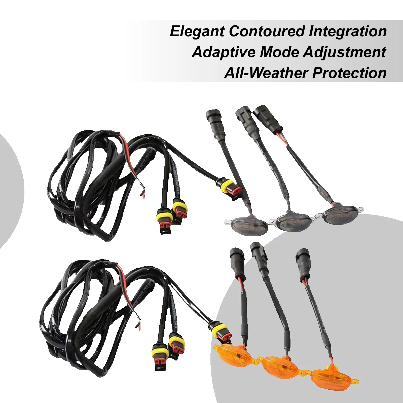 

Car Grille Light Yellow Daytime Running Lamp High Brightness LED Grille Lights Waterproof Width Indicator Light Modification