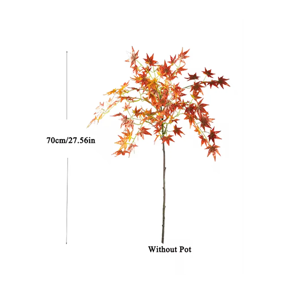 70-140 cm großer künstlicher Ahornbaum, tropische künstliche Palmenpflanzen, Seiden-Ahornblätter, künstliche Ficus-Pflanze für Haus- und Gartendekoration – Detail 7