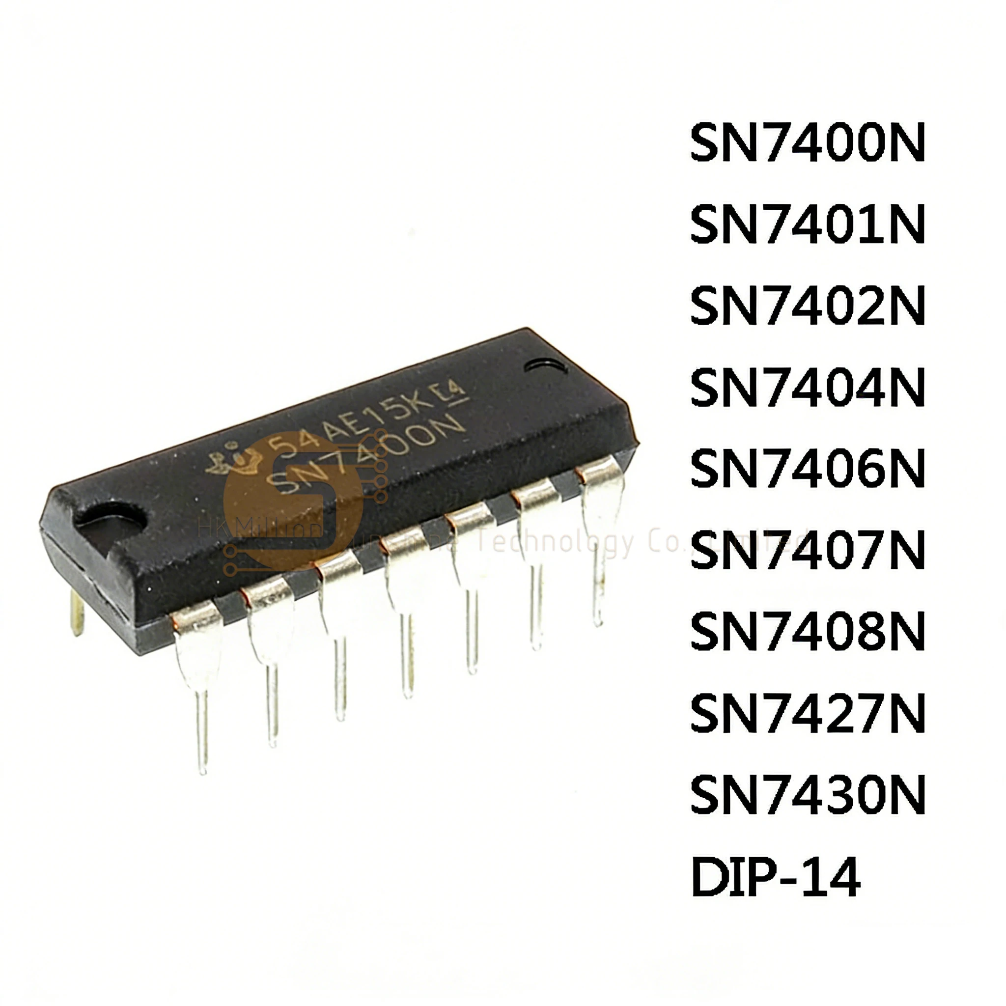 20Pcs SN7400N SN7401N SN7402N SN7404N SN7406N SN7407N SN7408N SN7410N SN7420N SN7421N SN7427N SN7430N DIP-14 IC Wholesale New