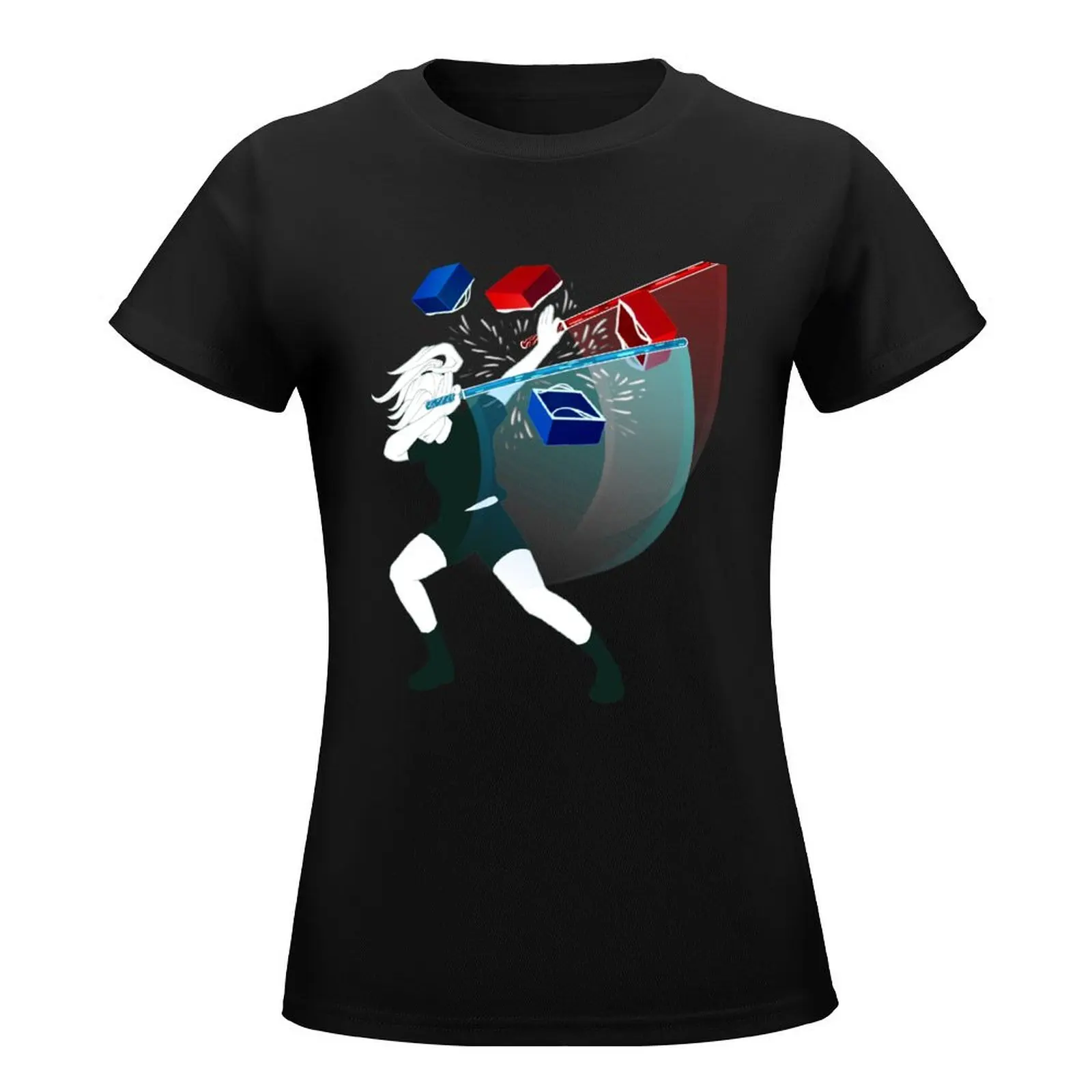 Beat Saber Girl - Meme Edition T-Shirt plus size tops hippie clothes lady clothes Women's tops