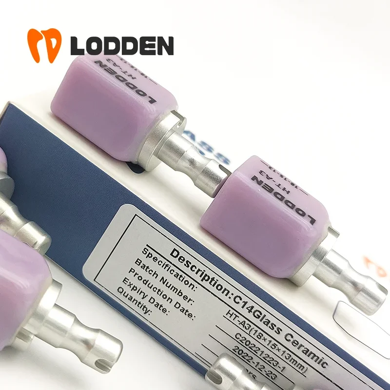 LODDEN-décennie s de laboratoire dentaire, disilicate de lithium C14, verre, céramique, naissance, LT pour CAD, capture d'écran, Sirona Cerseats, placage, matériaux de dentiste, boîte de 5 pièces