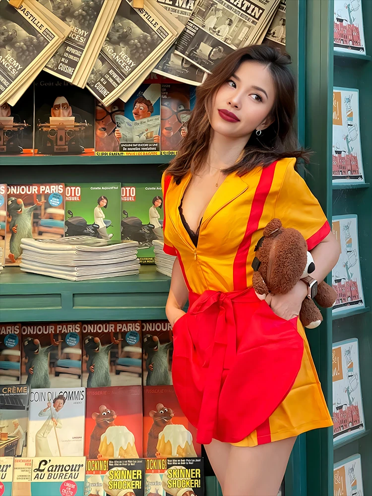 زي تنكري للهالوين، تنورة قصيرة، ملابس نسائية، زي موحد للبالغين، أزياء مسرحية عرقية QCCB