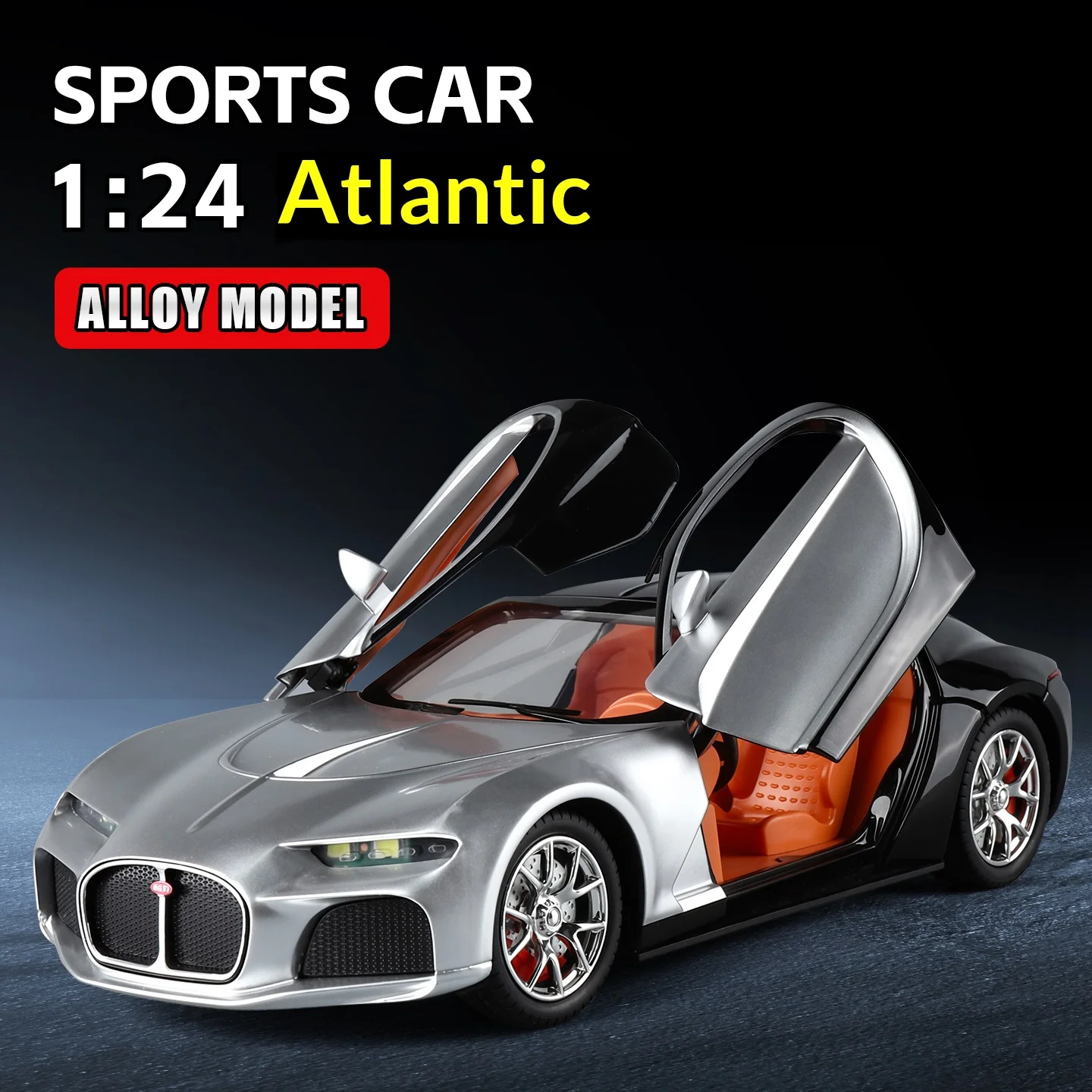 

1:24 Bugatti Atlantic car model alloy die-cast sports car model car boy toy car boy gift decoration collection ornaments