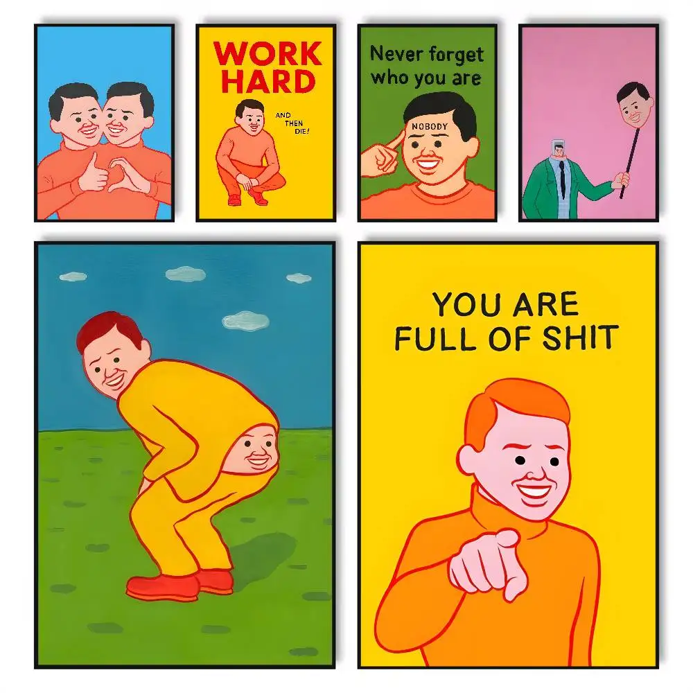 Joan Cornella Kunstposter, HD-Poster, selbstklebend, wasserfest, ideal für die Dekoration von Wohnzimmer, Schlafzimmer, Bar