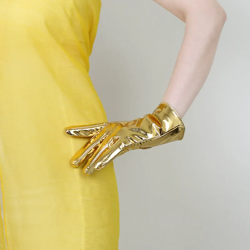 8 Zoll (21 cm) Damen-Lederhandschuhe, modische, glänzende Kunstleder-PU-Beschichtung, Jaguar-Leoparden-Muster, schmal geschnitten, für besondere Anlässe, Handhandschuhe – Detail 36