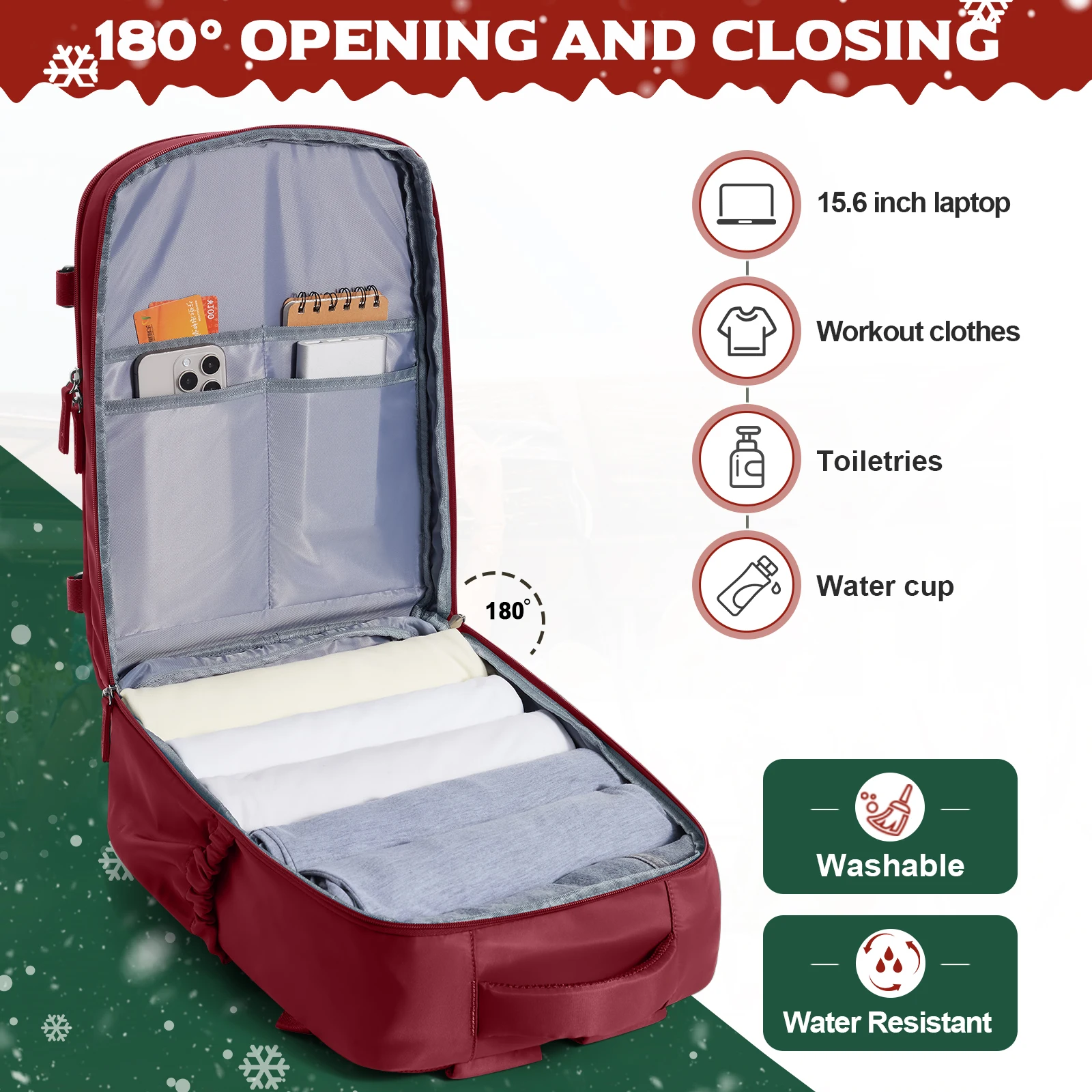 حقيبة ظهر Ryanair للسفر على شكل طائرة المقصورة 40x20x30 للنساء والرجال، حقيبة كمبيوتر محمول، حقيبة ظهر تنفيذية، حقيبة ظهر للأمتعة، حقيبة كتب #3